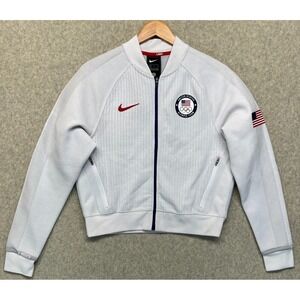 Nike CK4626‎ 100 Womens Team Usa Olympic Jacket White Full Zip Outdoor Sport S